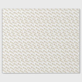 金ゴールドメリークリスマス ラッピングペーパー (フラット)