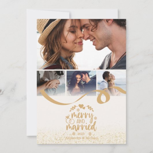 金ゴールドメリーグリッターと結婚した4写真 シーズンカード (正面)