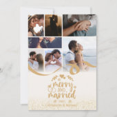 金ゴールドメリーグリッターと結婚した7枚の写真 シーズンカード (正面)