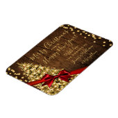 金ゴールドメリー素朴クリスマスノンフォトグリッター マグネット (左側)