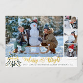 金ゴールドメリー&ブライトフォトコラージュ2023カレンダー 箔シーズンカード (正面)