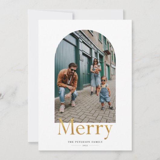 金ゴールドメリーArch Frameフォトクリスマス (正面)