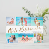 金ゴールドメレカリキマカ6フォトコラージュクリスマスホ シーズンカード (スタンド正面)