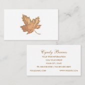 金ゴールドメープルリーフ名刺 名刺 (正面/裏面)