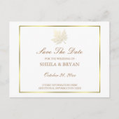 金ゴールドメープルリーフ日付ポストカードの保存 案内ポストカード (正面)