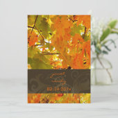 金ゴールドメープ葉ル秋の結婚式招待状 招待状 (スタンド正面)