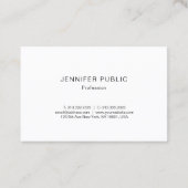 金ゴールドモエレガントノグラムデザイントレンディーモダンプレーン 名刺 (裏面)