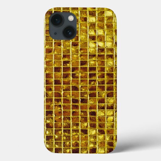 金ゴールドモザイクタイルエレガントグモダンラグリー Case-Mate iPhoneケース (裏面)