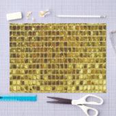 金ゴールドモザイクタイルエレガントデコペモダンージ 薄葉紙 (クラフト)