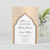 金ゴールドモスクと幾何学イスラム結婚教徒 招待状 (スタンド正面)