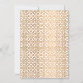 金ゴールドモスクと幾何学イスラム結婚教徒 招待状 (裏面)