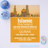 金ゴールドモスク教えイスラーム広告ズ チラシ (シングル)