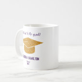 金ゴールドモダンが卒業式に向かう コーヒーマグカップ (正面左)