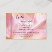 金ゴールドモダンとピンクのグリッターキャンドル気に 名刺 (裏面)