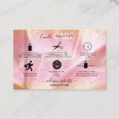 金ゴールドモダンとピンクのグリッターキャンドル気に 名刺 (正面)