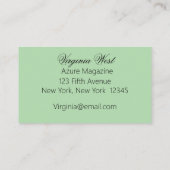 金ゴールドモダンとブルーのマーリングされた名刺 名刺 (裏面)