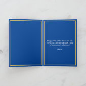 金ゴールドモダンとブルーソン30歳の誕生日 カード (内部)