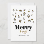 金ゴールドモダンと白と明メリーるいクリスマス シーズンカード (正面)