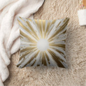 金ゴールドモダンと白の日が差すこと クッション (ブランケット)