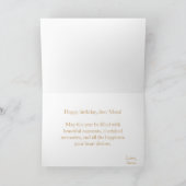 金ゴールドモダンと白写真第35回母誕生日 カード (内部)