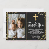 金ゴールドモダンと黒洗礼サンキューカード サンキューカード (正面)