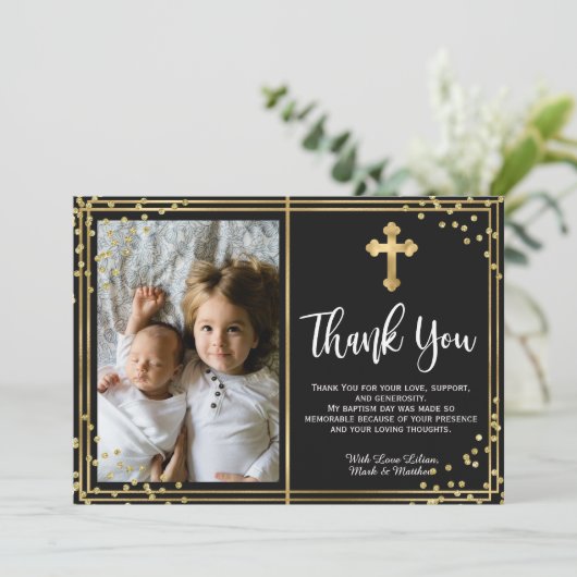 金ゴールドモダンと黒洗礼サンキューカード サンキューカード (スタンド正面)
