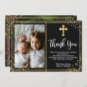 金ゴールドモダンと黒洗礼サンキューカード サンキューカード (正面/裏面)
