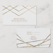 金ゴールドモダンのジオメトリ線がフレンドを参照 紹介カード (正面/裏面)
