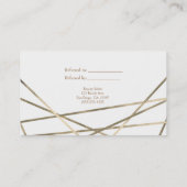 金ゴールドモダンのジオメトリ線がフレンドを参照 紹介カード (裏面)