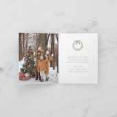 金ゴールドモダンの松の木の写真 シーズンカード (内部)