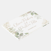 金ゴールドモダンの緑結婚色 ゲストブック (コーナー)