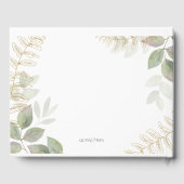 金ゴールドモダンの緑結婚色 ゲストブック (裏面)