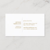 金ゴールドモダンの装飾円ロゴ 名刺 (裏面)