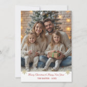 金ゴールドモダンの雪片1枚の写真 シーズンカード (正面)