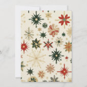 金ゴールドモダンの雪片1枚の写真 シーズンカード (裏面)