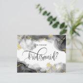 金ゴールドモダンは私の花嫁介添人か?招待 招待状 (スタンド正面)