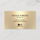 金ゴールドモダンまつ毛サロンメイクアップアーティストロイヤリティ ロイヤリティカード (裏面)