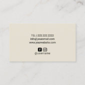 金ゴールドモダンアガテブラックマーブルラグジュアリーサロンスパ 名刺 (裏面)