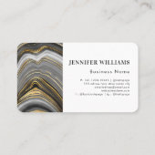 金ゴールドモダンアガートストーンモノグラムプロフェッショナル 名刺 (裏面)