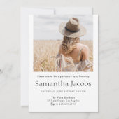 金ゴールドモダンアーチミニマル写真卒業パーティー 招待状 (裏面)