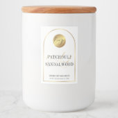 金ゴールドモダンアーチラックスロゴ防水製品ラベル フードラベル (正面)