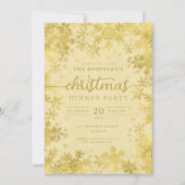 金ゴールドモダンウィンターワンダーランドクリスマス 招待状 (正面)