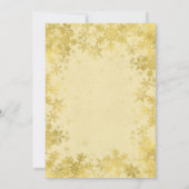 金ゴールドモダンウィンターワンダーランドクリスマス 招待状 (裏面)