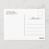 金ゴールドモダンエメラルド卒業パーティー招待状 ポストカード (裏面)