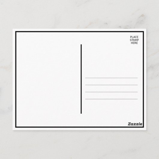 金ゴールドモダンエレガントな結婚式ありがとうポストカード ポストカード (裏面)