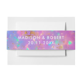 金ゴールドモダンオパルストーンミニマシンプルリス結婚ト 招待状ベリーバンド