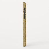 金ゴールドモダンオーナメント孔雀フェザー Case-Mate iPhoneケース (裏面/左)