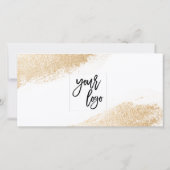 金ゴールドモダンギフトカード証明書の追加ロゴ (裏面)