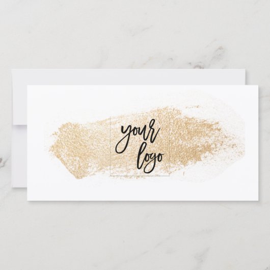 金ゴールドモダンギフトカード証明書の追加ロゴ (裏面)