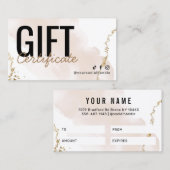 金ゴールドモダンギフト券 名刺 (正面/裏面)